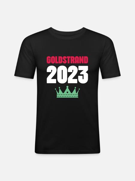 Golden Sands 2023 Crown - Men's Slim Fit T-Shirt - black