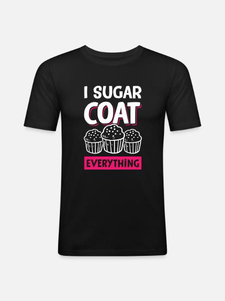 Bake Sugar Muffin - Men's Slim Fit T-Shirt - black