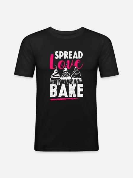 Love baking - Men's Slim Fit T-Shirt - black