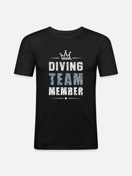 Diving Team Diving - Men's Slim Fit T-Shirt - black