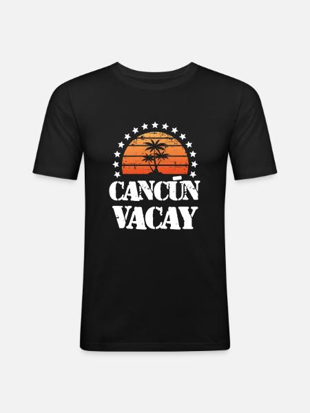 Cancun Holidays - Men's Slim Fit T-Shirt - black