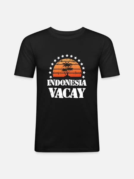 Indonesia Holidays - Men's Slim Fit T-Shirt - black