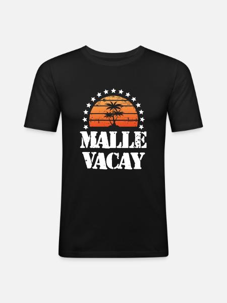 Malle Holidays - Men's Slim Fit T-Shirt - black