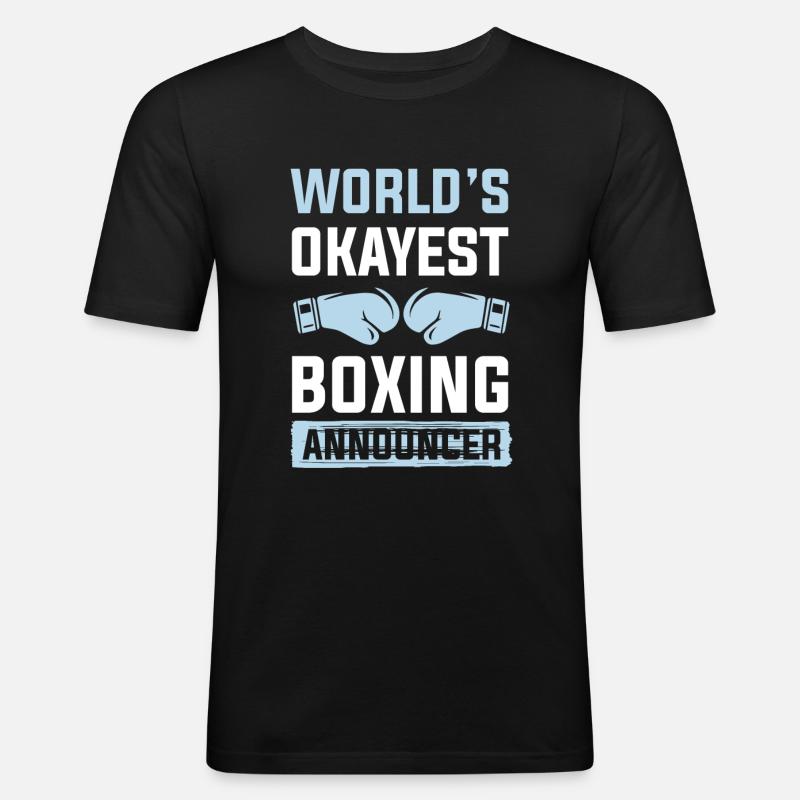 weltbester boxer - Männer Slim Fit T-Shirt - Schwarz