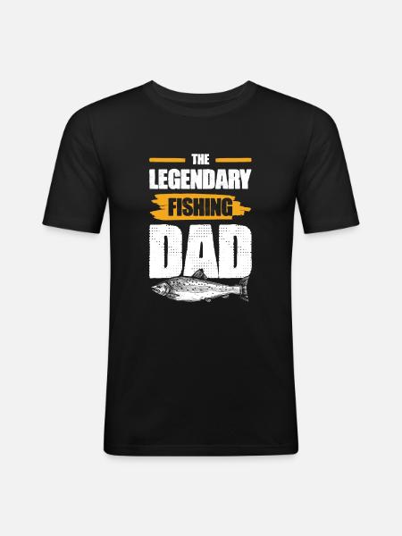 Fishing Papa - Men's Slim Fit T-Shirt - black