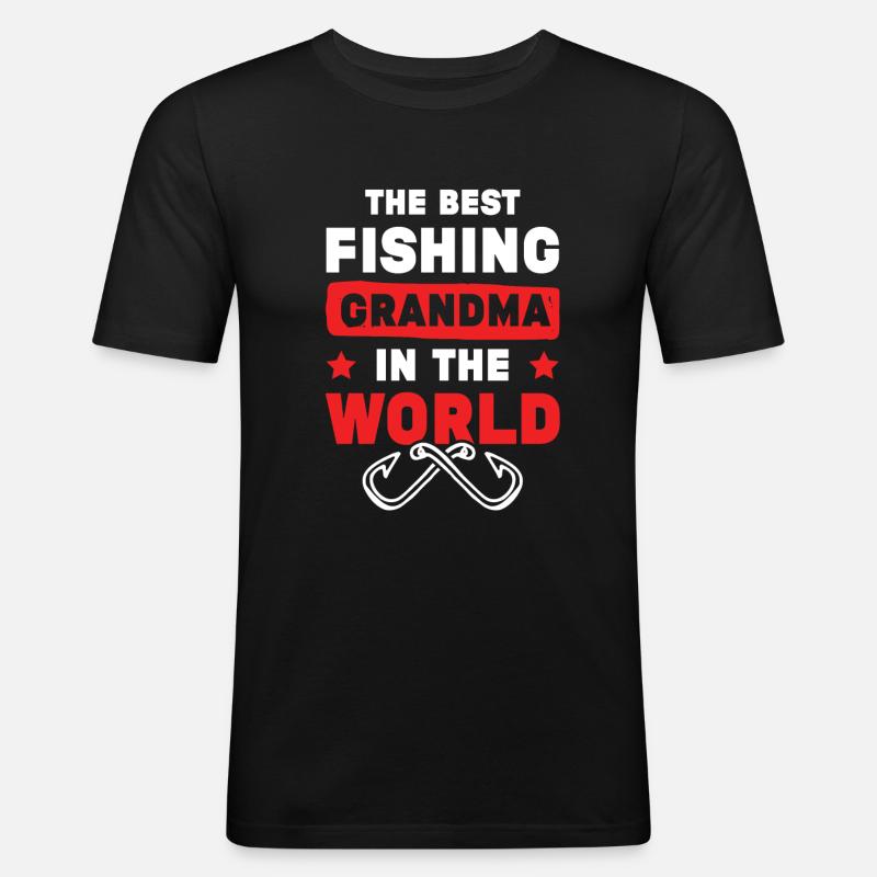 fischer großmutter - Männer Slim Fit T-Shirt - Schwarz