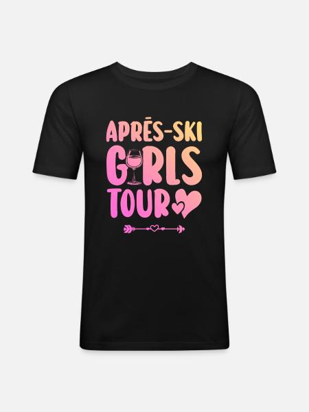 Après-Ski Party Team - Men's Slim Fit T-Shirt - black