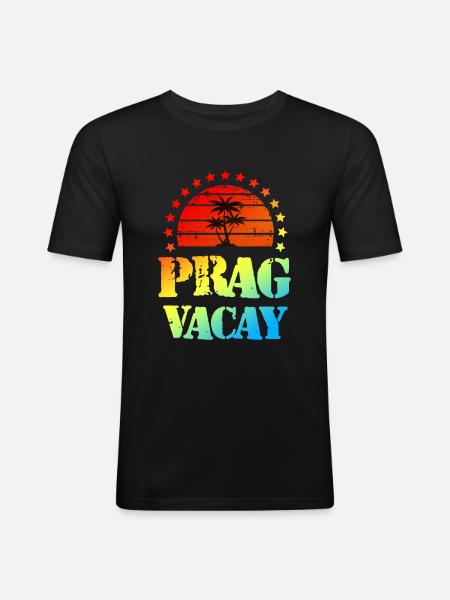 Prague Holidays - Men's Slim Fit T-Shirt - black