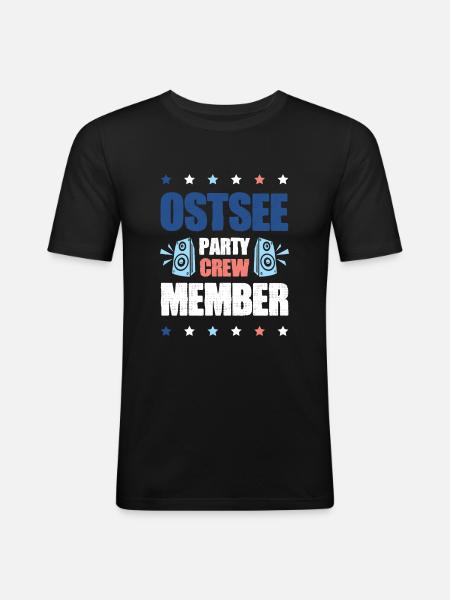 Ostsee Party Crew - Men's Slim Fit T-Shirt - black