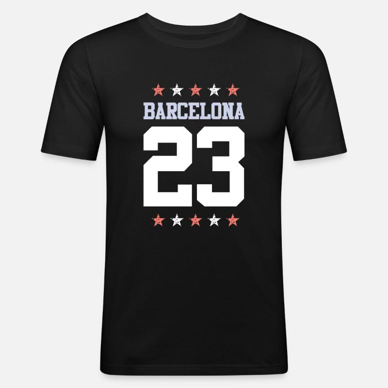 Barcelone 23 - T-shirt près du corps Homme - noir