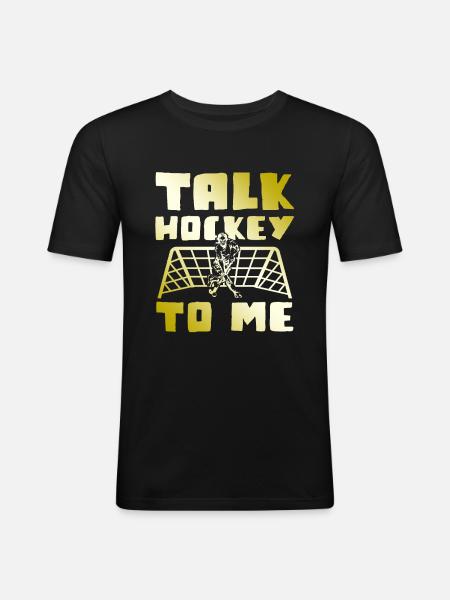 feldhockey sport - Männer Slim Fit T-Shirt - Schwarz