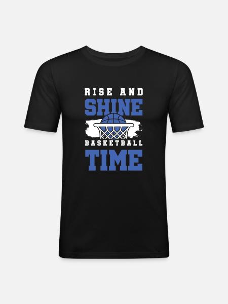 Shine Basketball - Men's Slim Fit T-Shirt - black