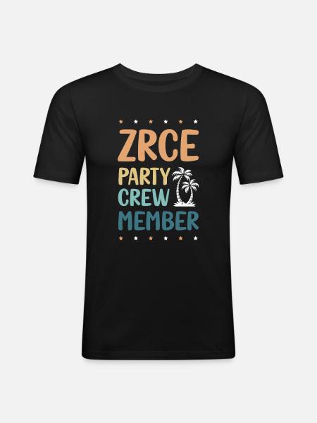 Zrce Party Crew - T-shirt près du corps Homme - noir