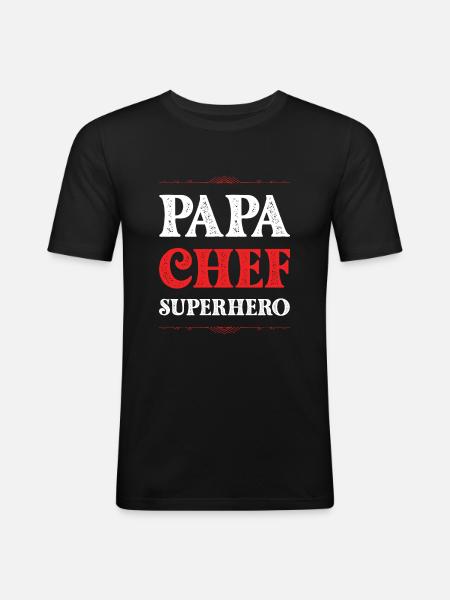 Daddy Superhero Dad - Men's Slim Fit T-Shirt - black