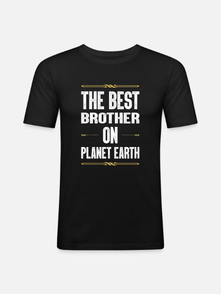 Best Brother Saying - Men's Slim Fit T-Shirt - black