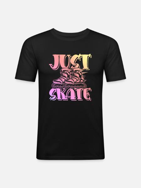 skate skating - Men's Slim Fit T-Shirt - black
