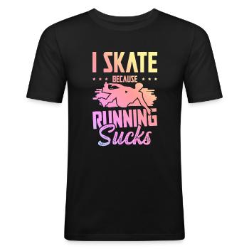 patinage - T-shirt près du corps Homme - noir - Devant - Nik (191cm)