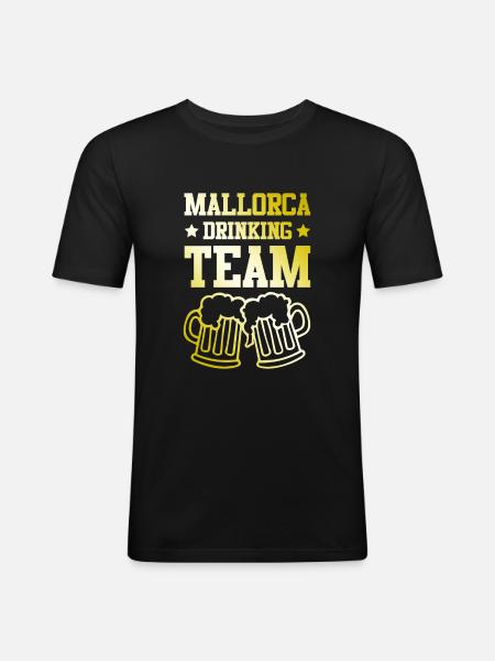 Mallorca Drinking Team - Men's Slim Fit T-Shirt - black