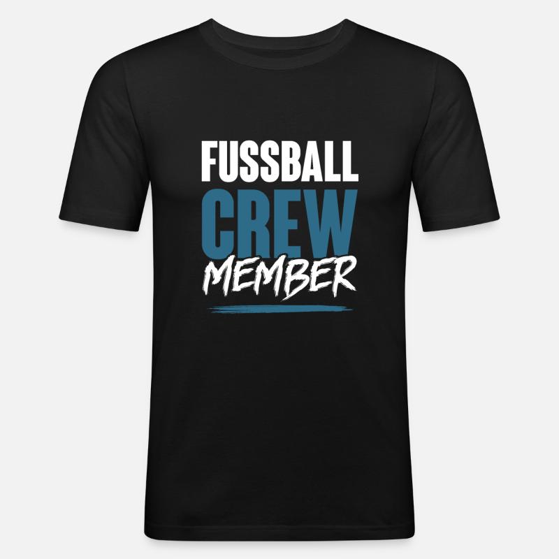 Fussball Crew - Männer Slim Fit T-Shirt - Schwarz