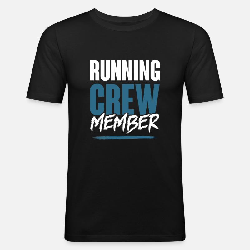 Équipe de course à pied - T-shirt près du corps Homme - noir