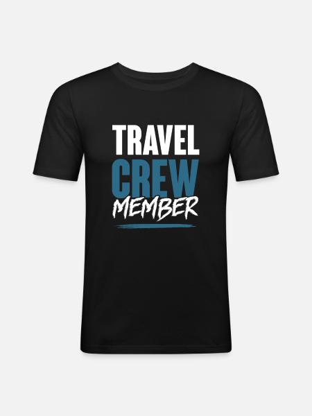 Équipe de voyage - T-shirt près du corps Homme - noir