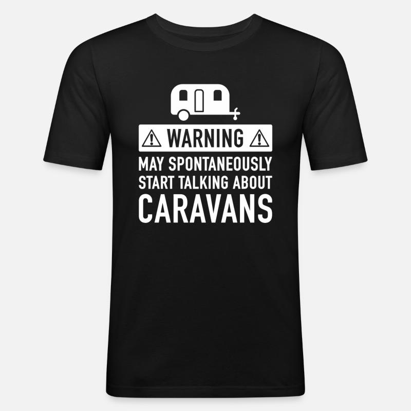 Lustige Caravan-Geschenk-Idee - Männer Slim Fit T-Shirt - Schwarz