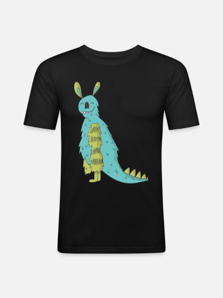 Monster - Männer Slim Fit T-Shirt - Schwarz