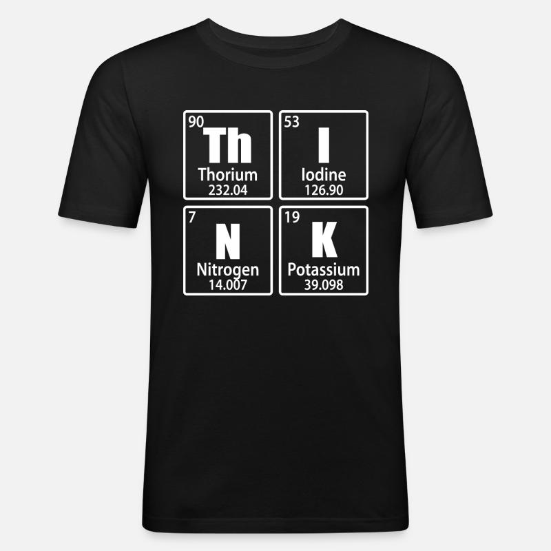Think - Periodic Table Elements - Men's Slim Fit T-Shirt - black