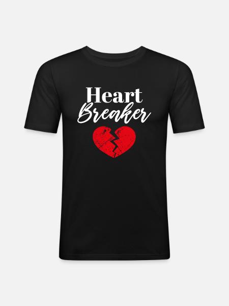 Heart Breaker - Men's Slim Fit T-Shirt - black