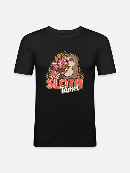 Circus Staff Sloth Tamer - Men's Slim Fit T-Shirt - black