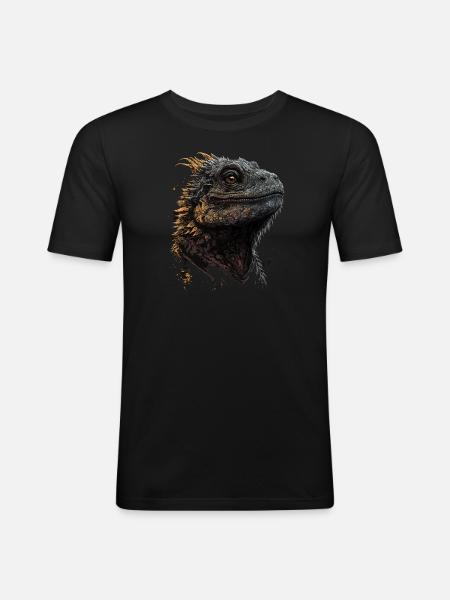 Bearded dragon - Men's Slim Fit T-Shirt - black