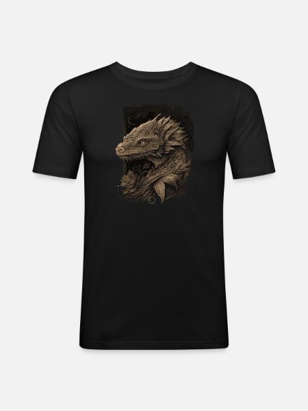 Little Dragon - Men's Slim Fit T-Shirt - black