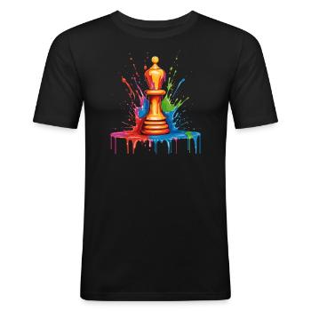 Bishop, Chess, Horse - Men's Slim Fit T-Shirt - black - Front - Nik (191cm)