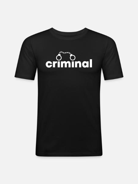 Criminal - Men's Slim Fit T-Shirt - black