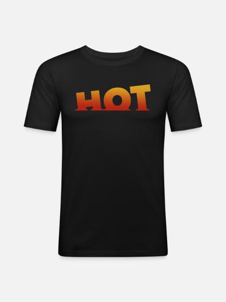 Chaud - T-shirt près du corps Homme - noir