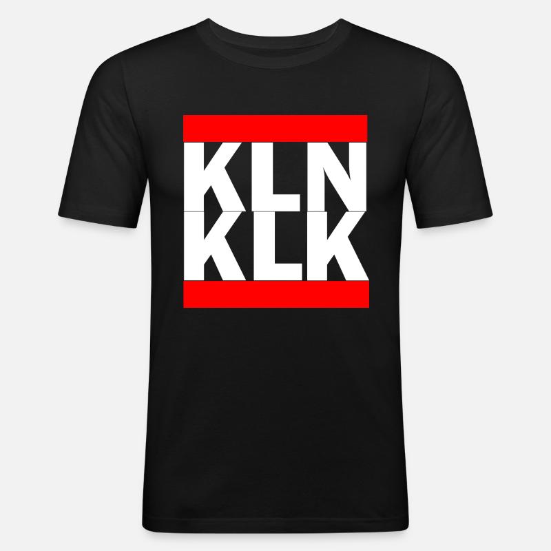 Köln Kalk Cologne - Männer Slim Fit T-Shirt - Schwarz