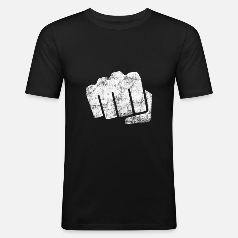 Faust - Männer Slim Fit T-Shirt - Schwarz