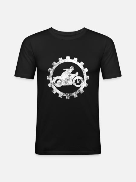 motorcyclist - Men's Slim Fit T-Shirt - black