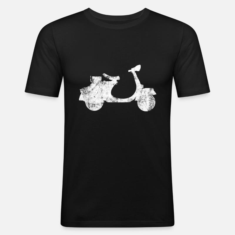 Roller - Männer Slim Fit T-Shirt - Schwarz