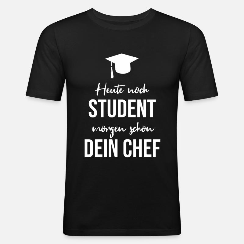 Student Studieren Studium - Männer Slim Fit T-Shirt - Schwarz