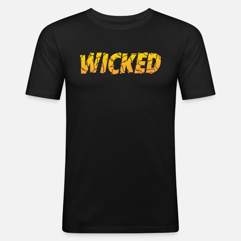Wicked - Männer Slim Fit T-Shirt - Schwarz