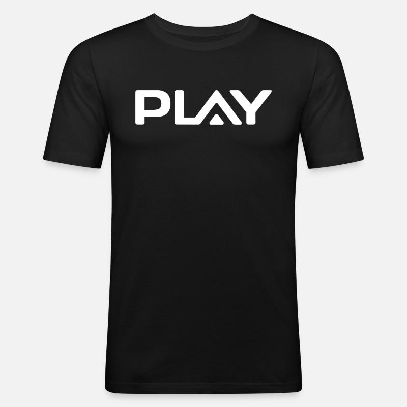 Play - Spiel - Männer Slim Fit T-Shirt - Schwarz