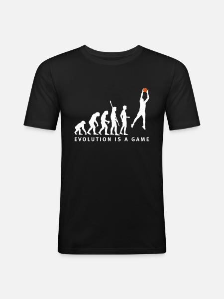 evolution_basketball_062011_b_2c - T-shirt près du corps Homme - noir