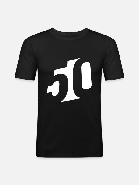 50th birthday - Men's Slim Fit T-Shirt - black
