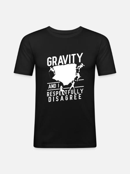 bouldering - T-shirt près du corps Homme - noir