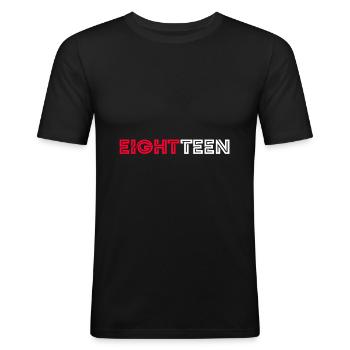 18th birthday - Men's Slim Fit T-Shirt - black - Front - Nik (191cm)