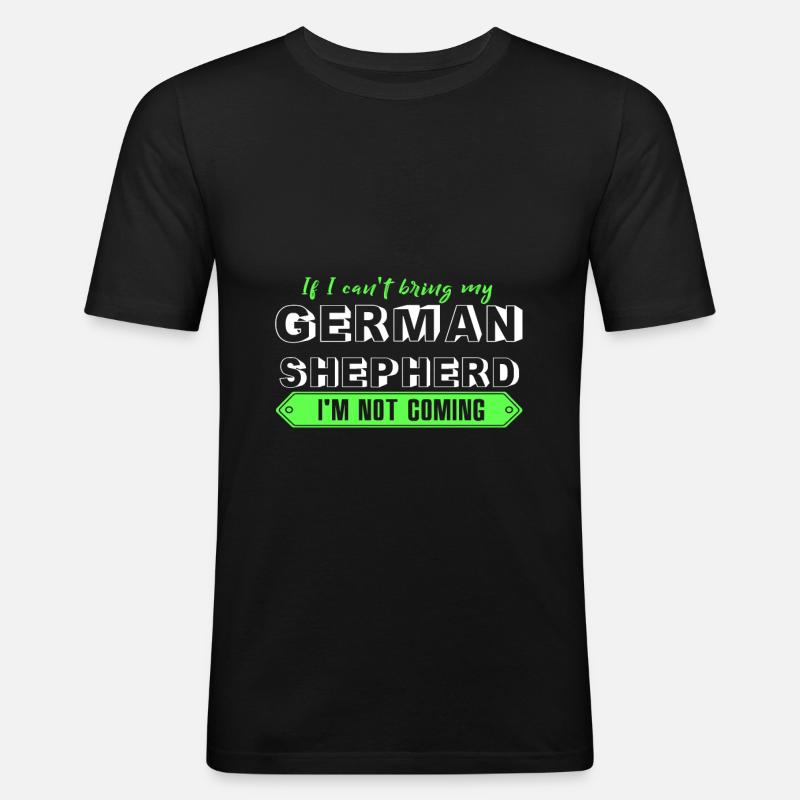 Deutscher Schäferhund - Männer Slim Fit T-Shirt - Schwarz