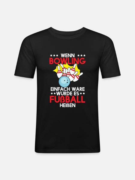 bowling - Men's Slim Fit T-Shirt - black