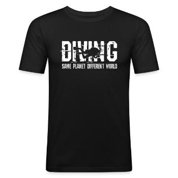 dive - Men's Slim Fit T-Shirt - black - Front - Nik (191cm)
