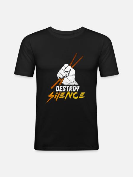 Drums - Men's Slim Fit T-Shirt - black